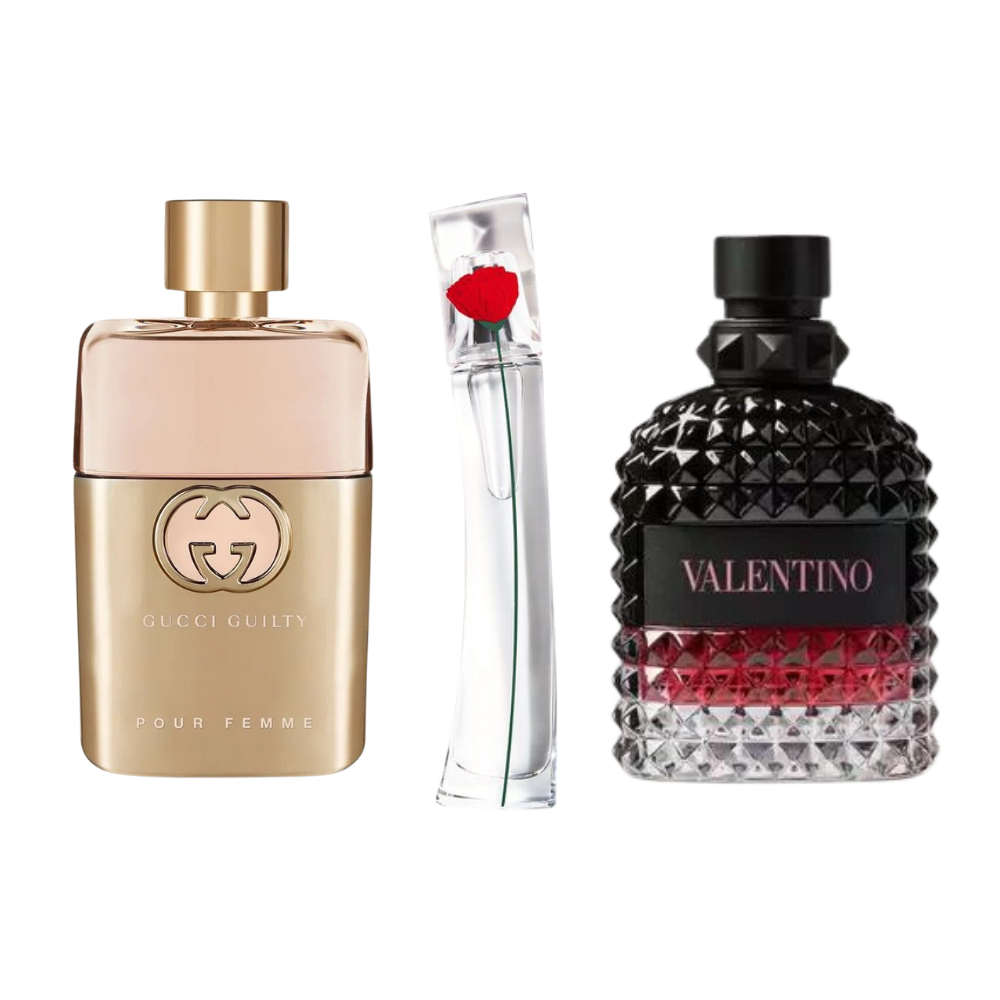 3 Parfums Gucci Guilty, Valentino Intense, Flower By Kenzo (Eau Parfum) 100ml