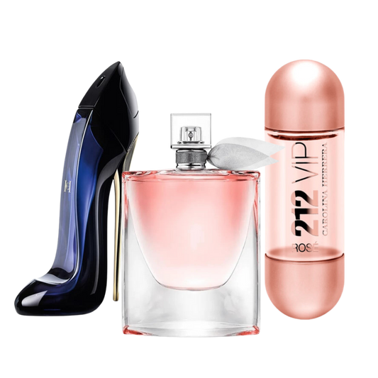 3 Parfums Carolina Herrera GOOD GIRL, Lancôme LA VIE EST BELLE et Carolina Herrera 212 VIP ROSÉ (Eau de Parfum) 100ml