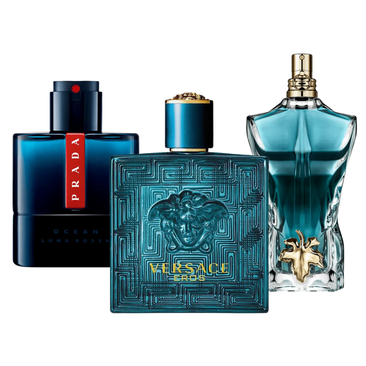 3 Parfums Prada Luna Rossa, Versace Eros, Le Beau (Eau De Parfum) 100ml