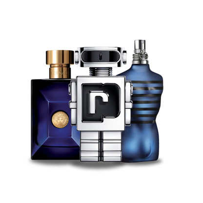 3 Parfums Versace DYLAN BLUE, Paco Rabanne PHANTOM et Jean Paul Gaultier ULTRA MALE (Eau de Parfum) 100ml